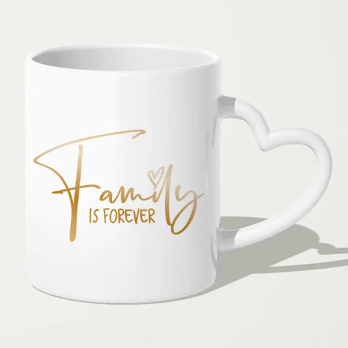 Personalisierte Tasse mit Familie (1 Kind/Baby) - Weihnachtstasse