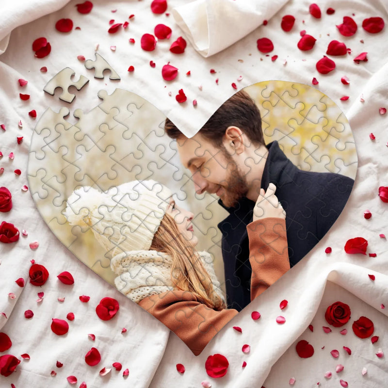 Personalisiertes Herz Puzzle - Mit Bild