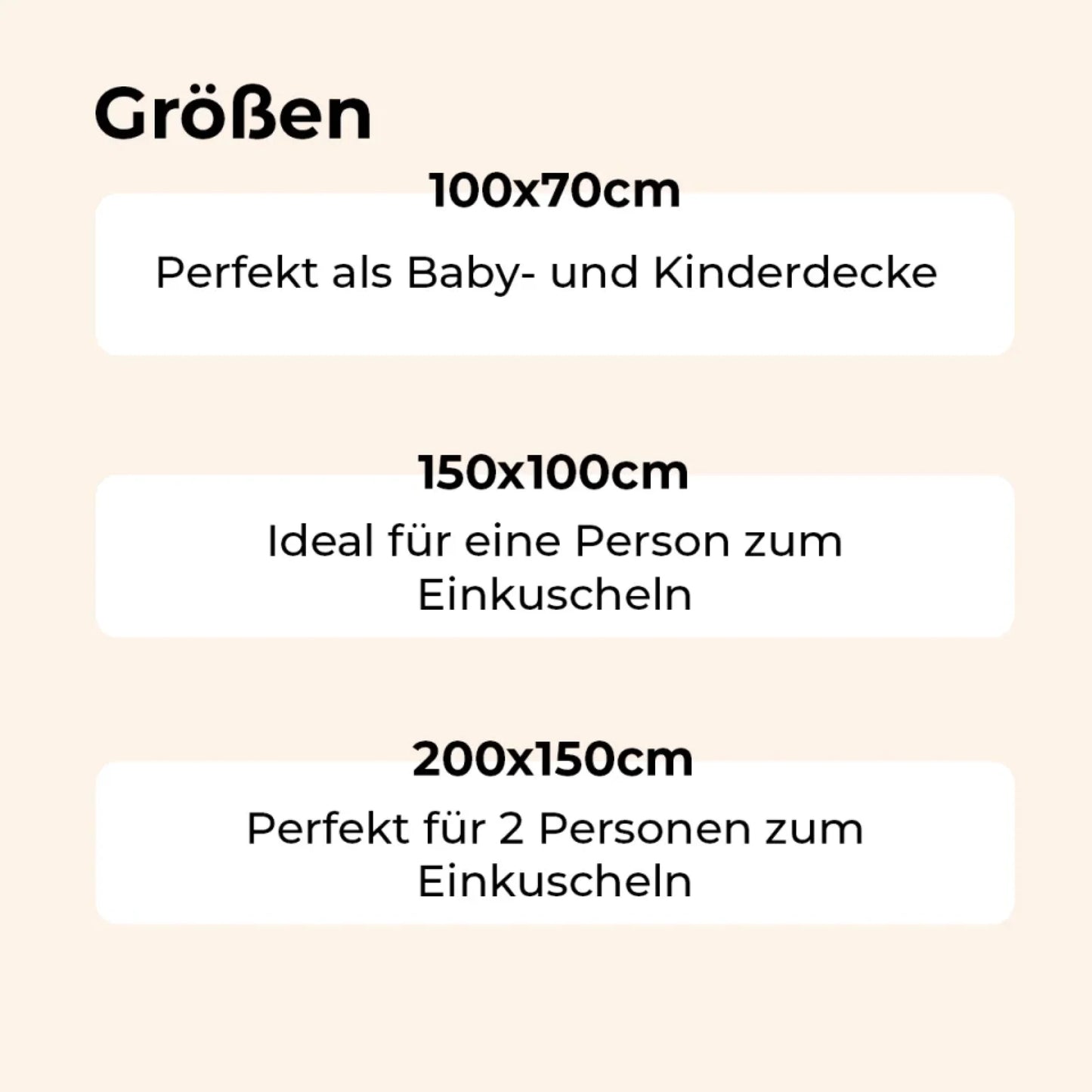 Decken Größen Erklärung