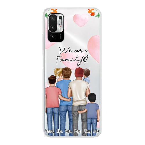 Personalisierte Handyhülle - Familie (schwul/gleichgeschlechtlich) + 1-4 Kinder - Xiaomi