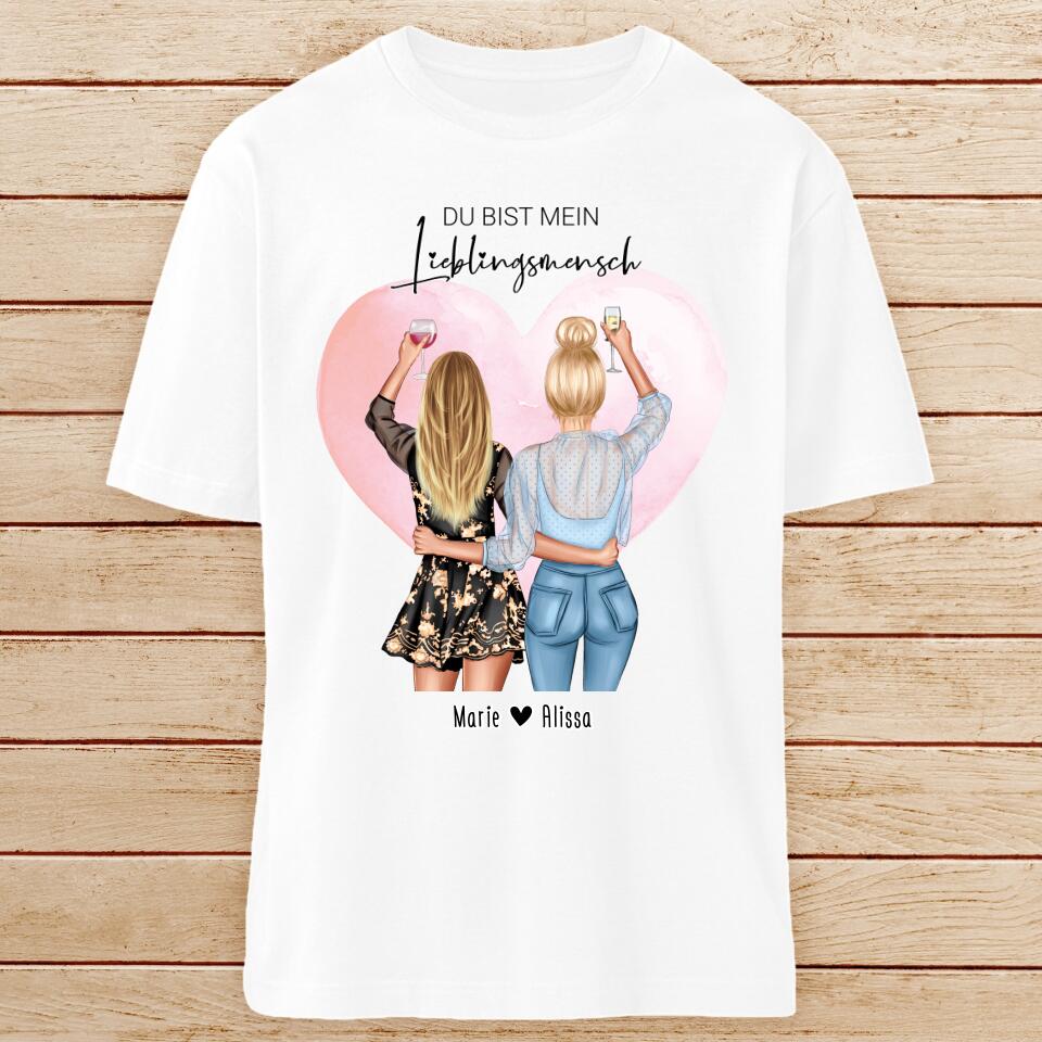 Personalisiertes T-Shirt - Beste Freundin (2 Freundinnen) - Best Friends