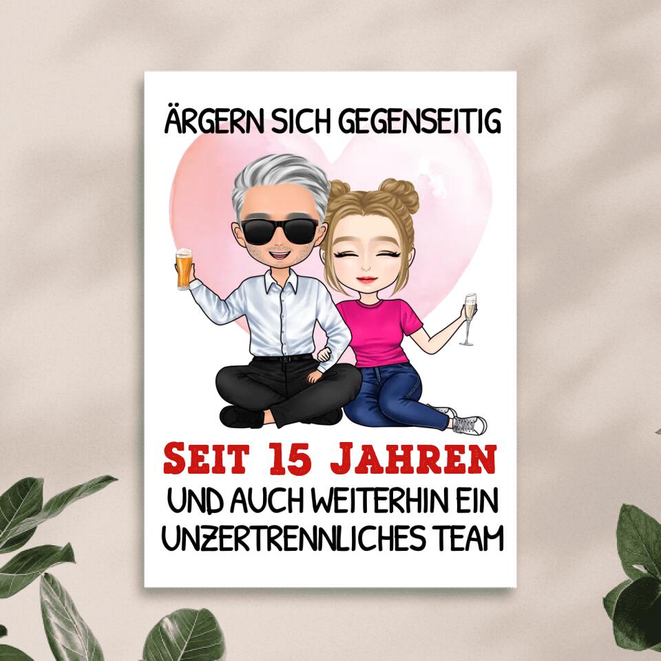 Personalisiertes Poster - Ärgern sich gegenseitig seit Jahren... Paar Poster