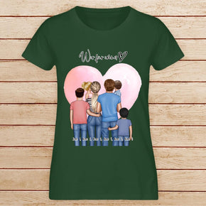 Personalisiertes T-Shirt - Familie + 1-4 Kinder