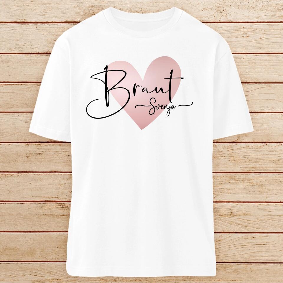Personalisiertes T-Shirt - JGA Braut/Bride Shirt