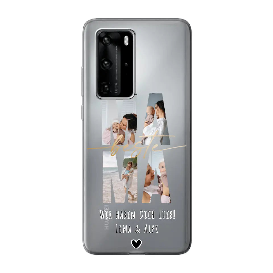 Personalisierte Handyhülle - Mama Schriftzug und deinen Bildern - Huawei
