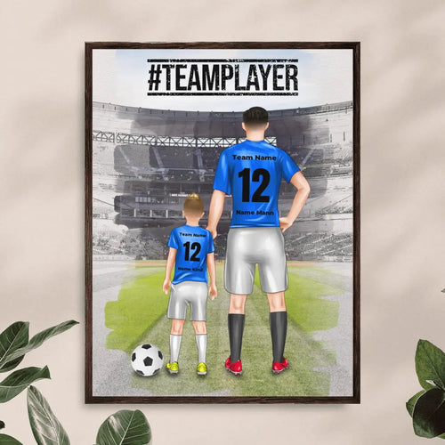 Personalisiertes Fußball Poster mit mehreren Fußballern/Fußballerinnen - Familienposter