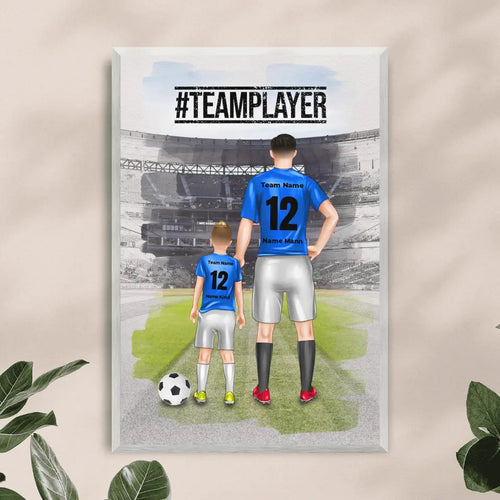 Personalisiertes Fußball Poster mit mehreren Fußballern/Fußballerinnen - Familienposter