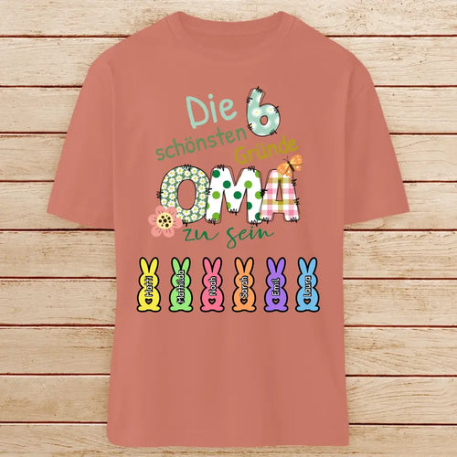 Personalisiertes T-Shirt - Die X schönsten Gründe Oma zu sein - Oster T-Shirt