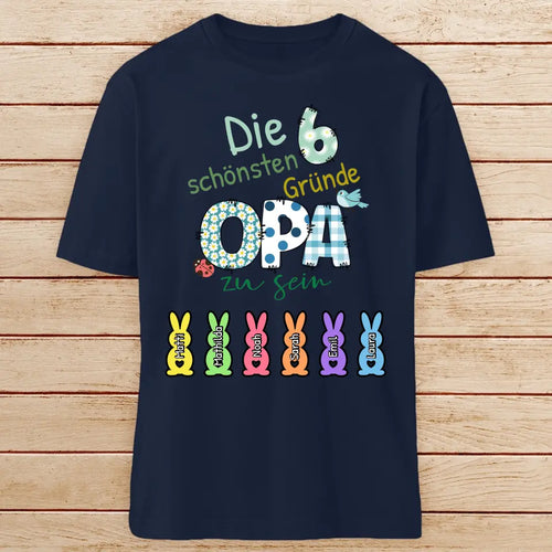 Personalisiertes T-Shirt - Die X schönsten Gründe Opa zu sein - Oster T-Shirt