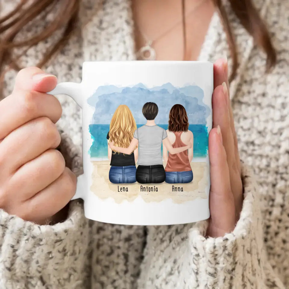 Personalisierte Tasse für Schwestern (3 Schwestern)