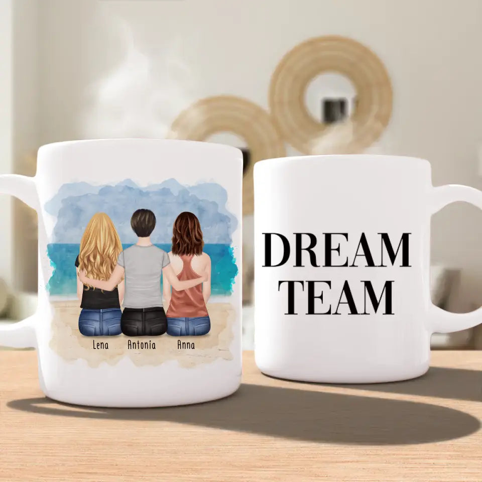 Personalisierte Tasse für Schwestern (3 Schwestern)