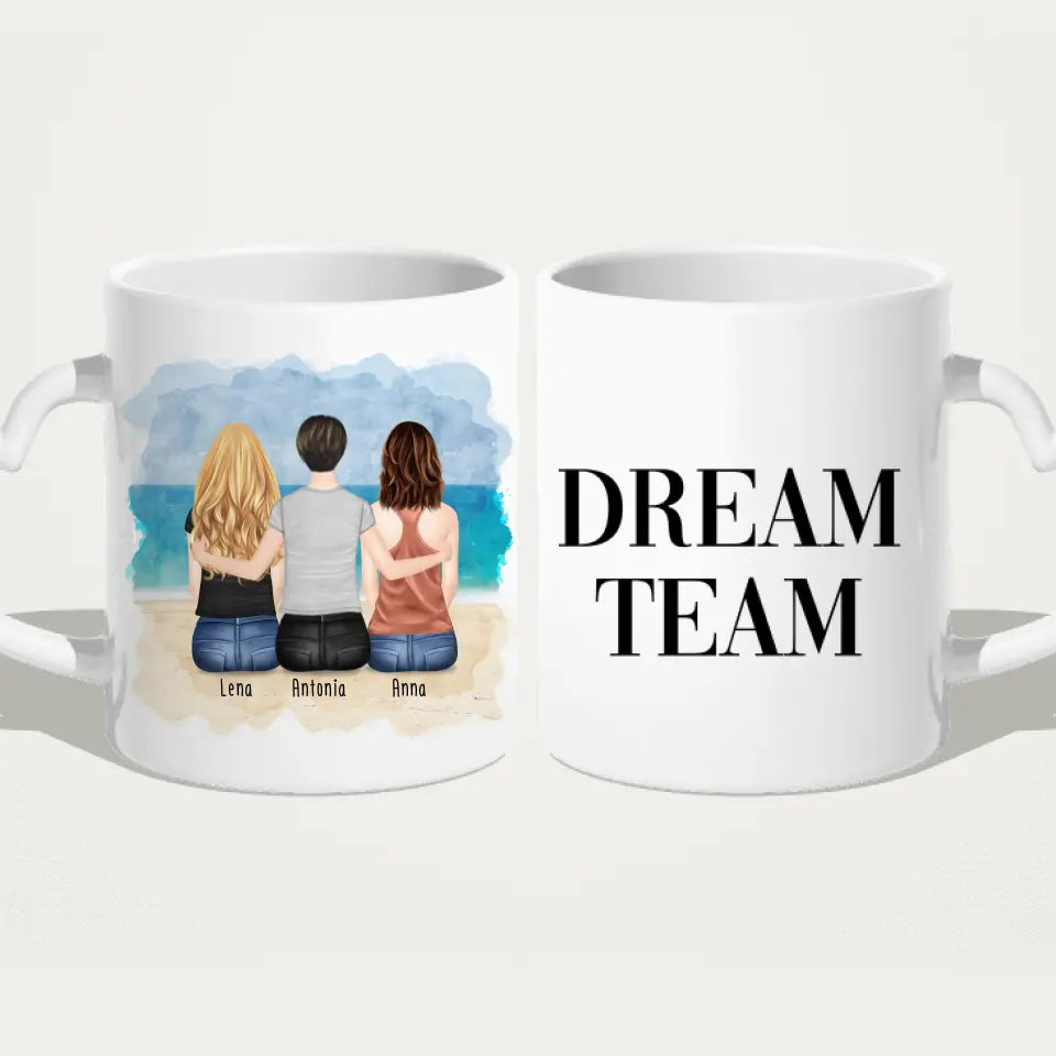 Personalisierte Tasse für Schwestern (3 Schwestern)