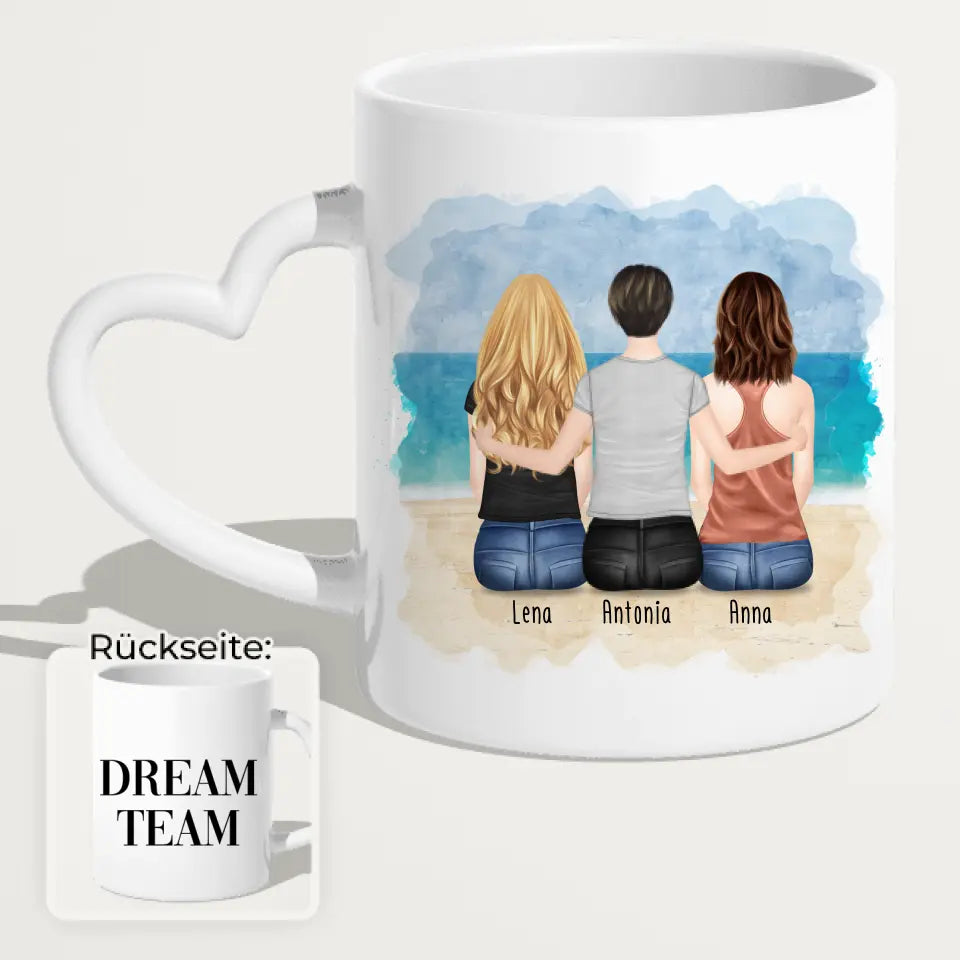 Personalisierte Tasse für Schwestern (3 Schwestern)