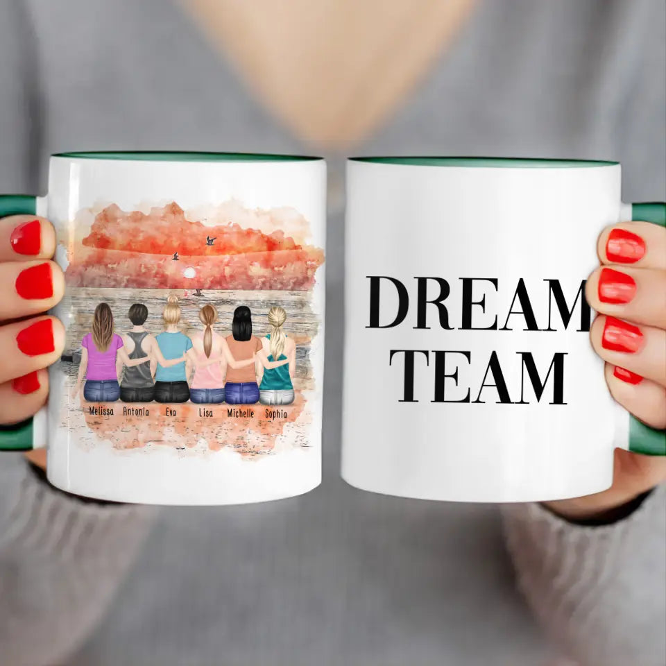 Personalisierte Tasse für Beste Freundinnen (6 Freundinnen)