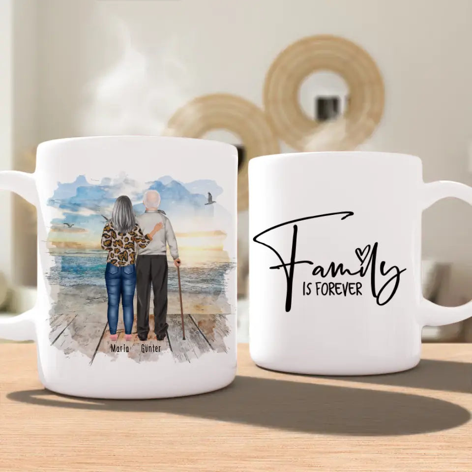 Personalisierte Tasse mit Oma und Opa