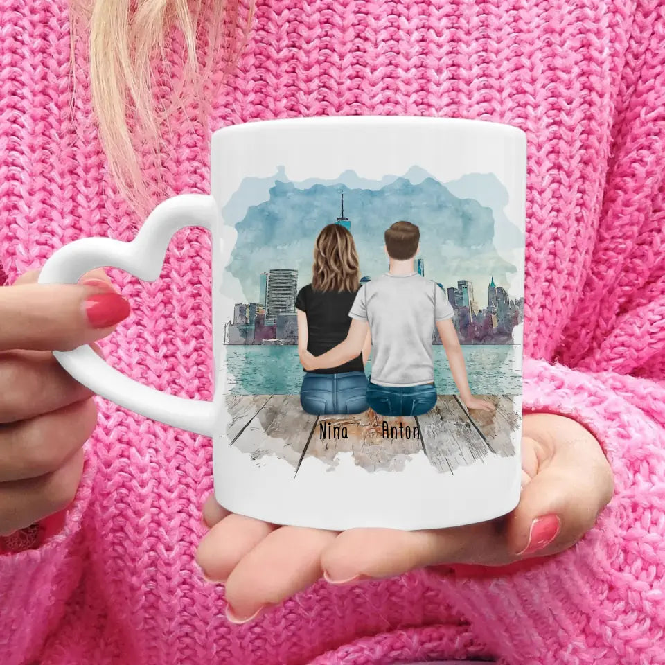 Personalisierte Tasse - Beste Freunde (1 Frau + 1 Mann)