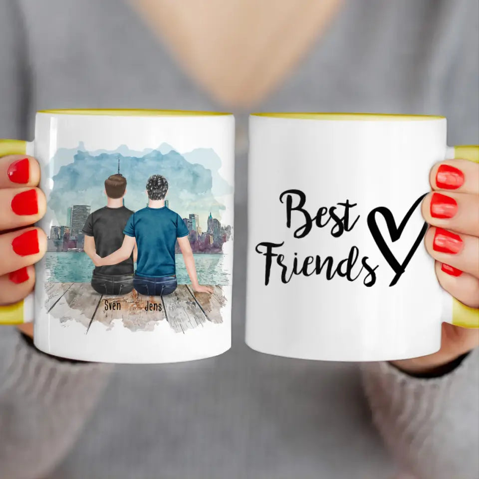 Personalisierte Tasse - Beste Freunde (2 Männer)
