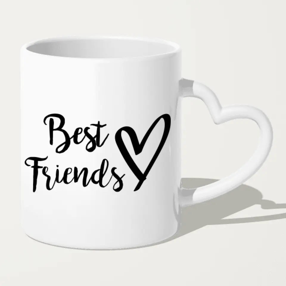 Personalisierte Tasse - Beste Freunde (2 Frauen + 1 Mann)