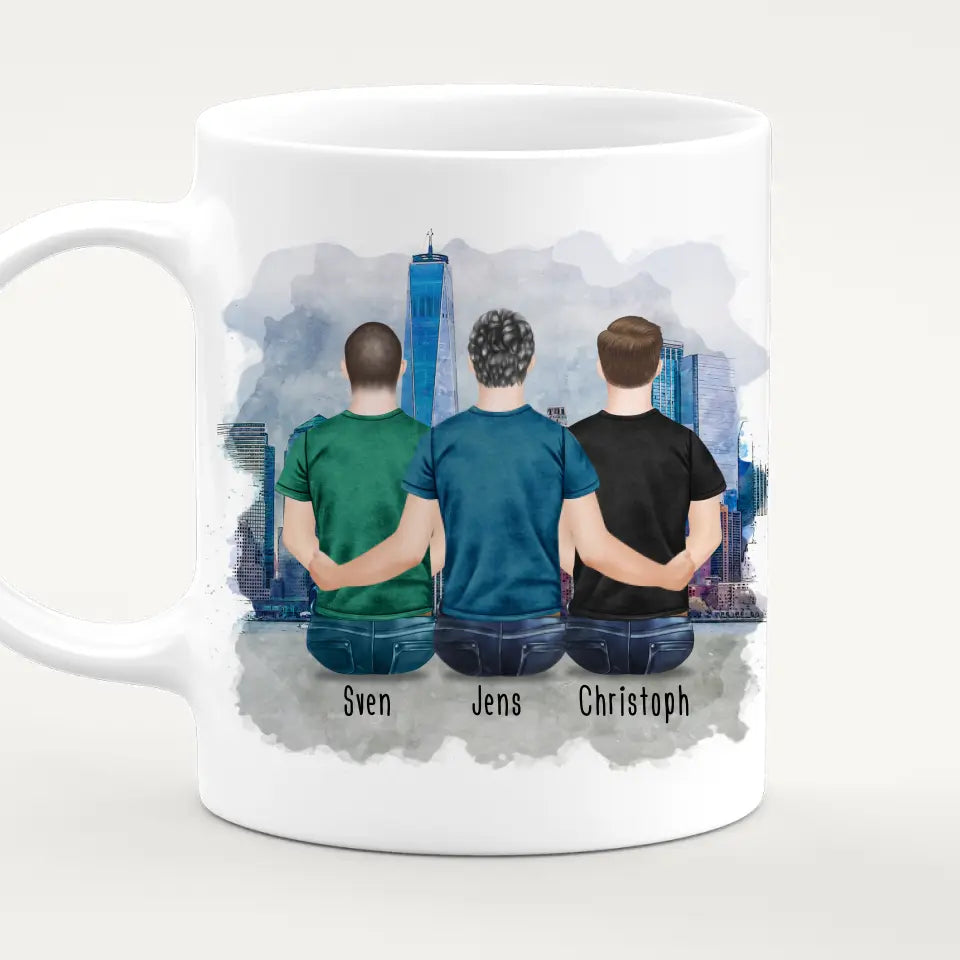 Personalisierte Tasse - Beste Freunde (3 Männer)