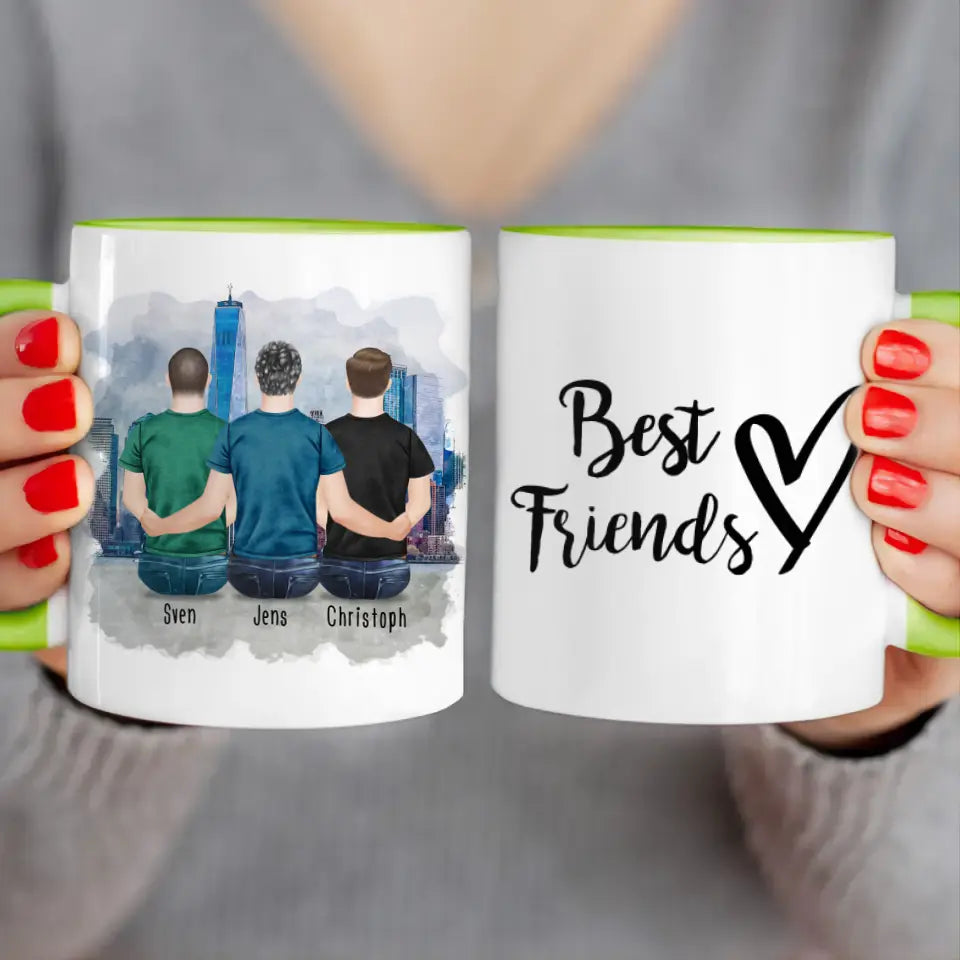 Personalisierte Tasse - Beste Freunde (3 Männer)