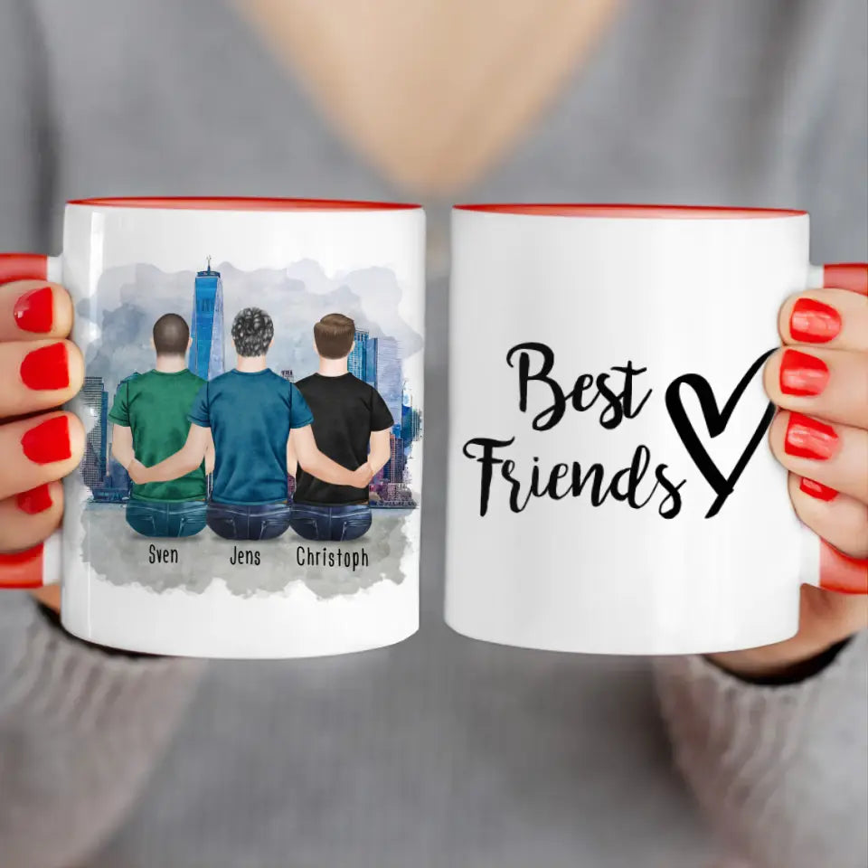 Personalisierte Tasse - Beste Freunde (3 Männer)