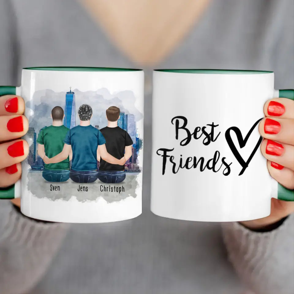 Personalisierte Tasse - Beste Freunde (3 Männer)