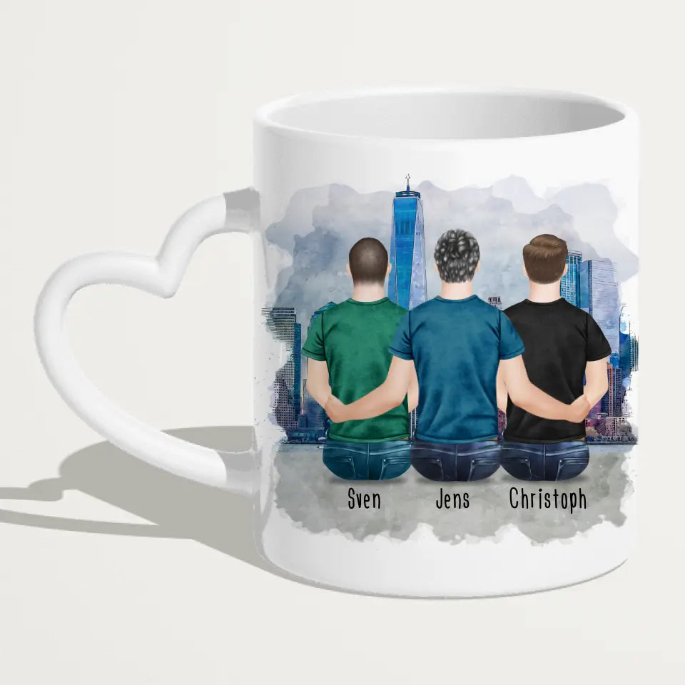 Personalisierte Tasse - Beste Freunde (3 Männer)