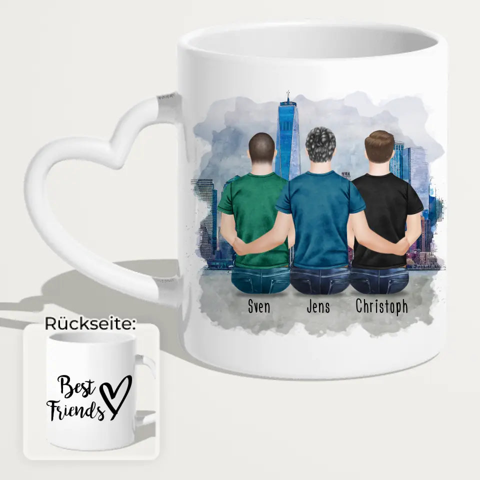 Personalisierte Tasse - Beste Freunde (3 Männer)