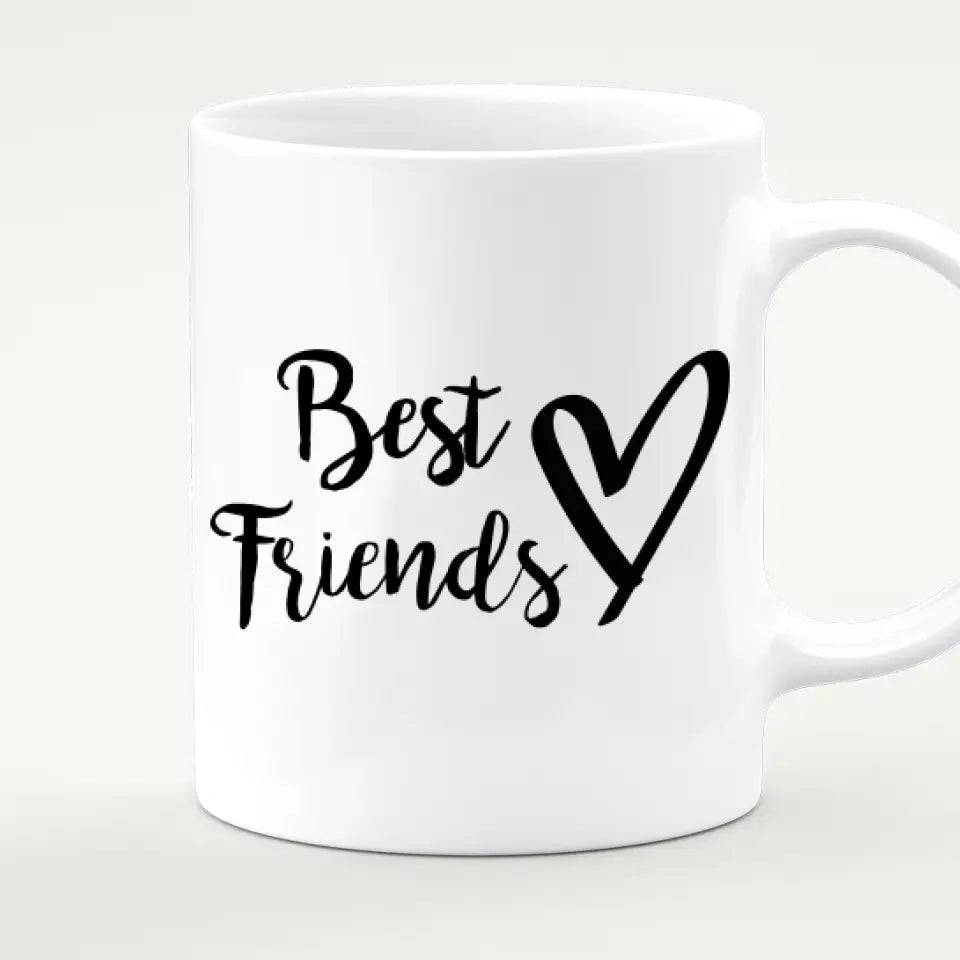 Personalisierte Tasse - Beste Freunde (3 Frauen + 1 Mann)