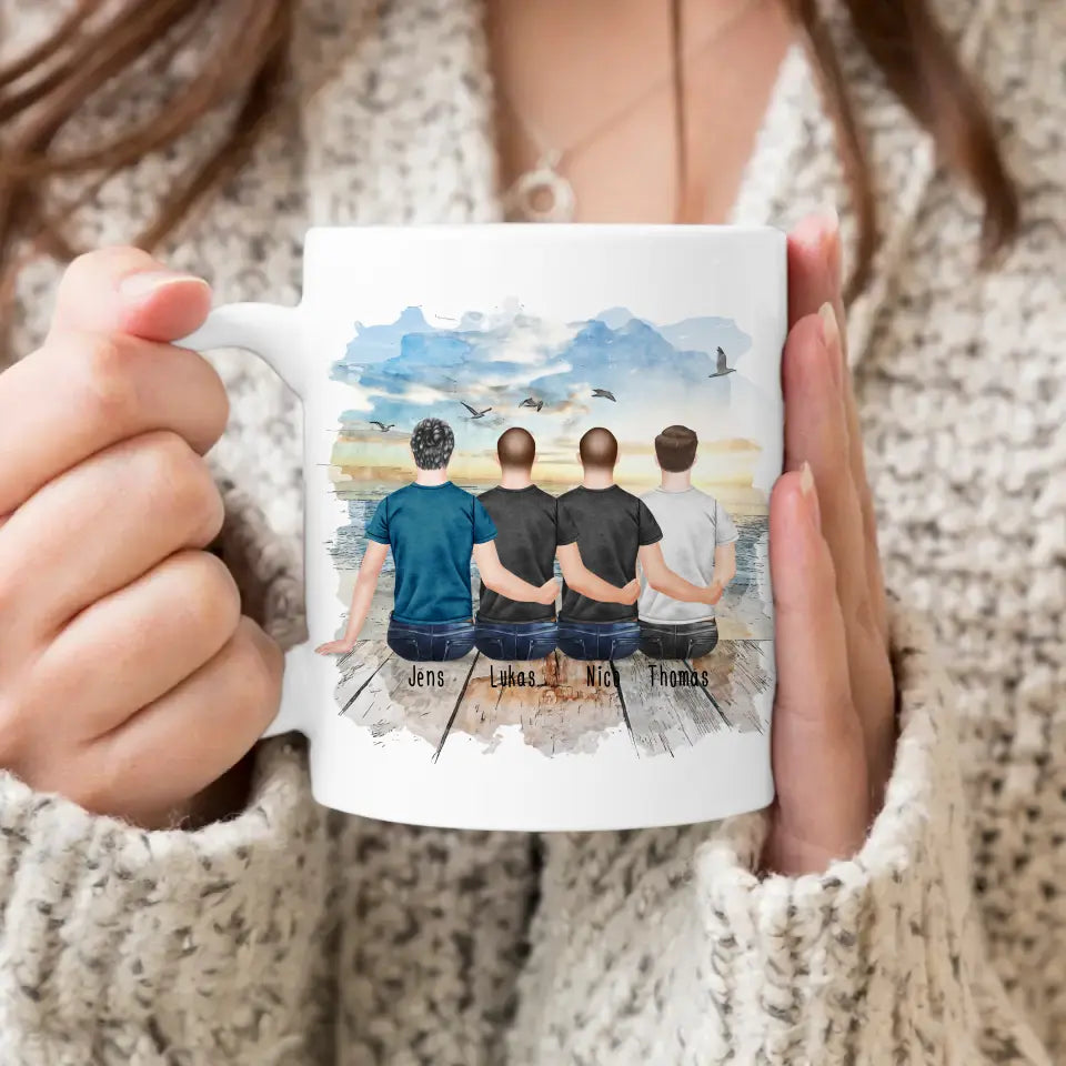 Personalisierte Tasse - Beste Freunde (4 Männer)