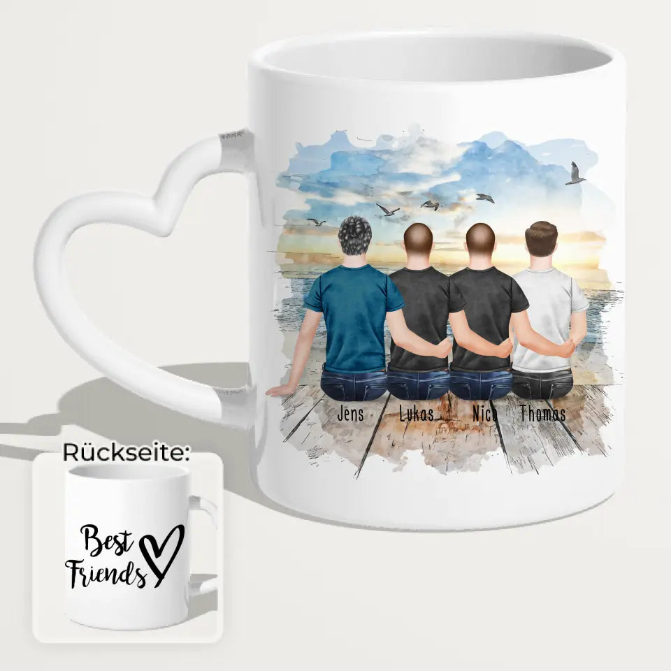 Personalisierte Tasse - Beste Freunde (4 Männer)