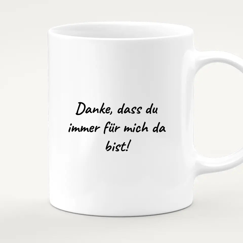 Personalisierte Tasse mit Vater/Tochter/Sohn (1 Tochter + 1 Sohn)