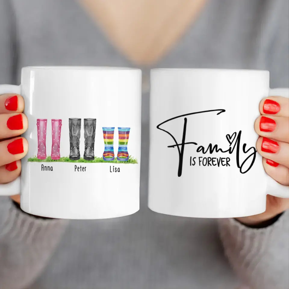 Personalisierte Gummistiefel Tasse (2-6 Personen)