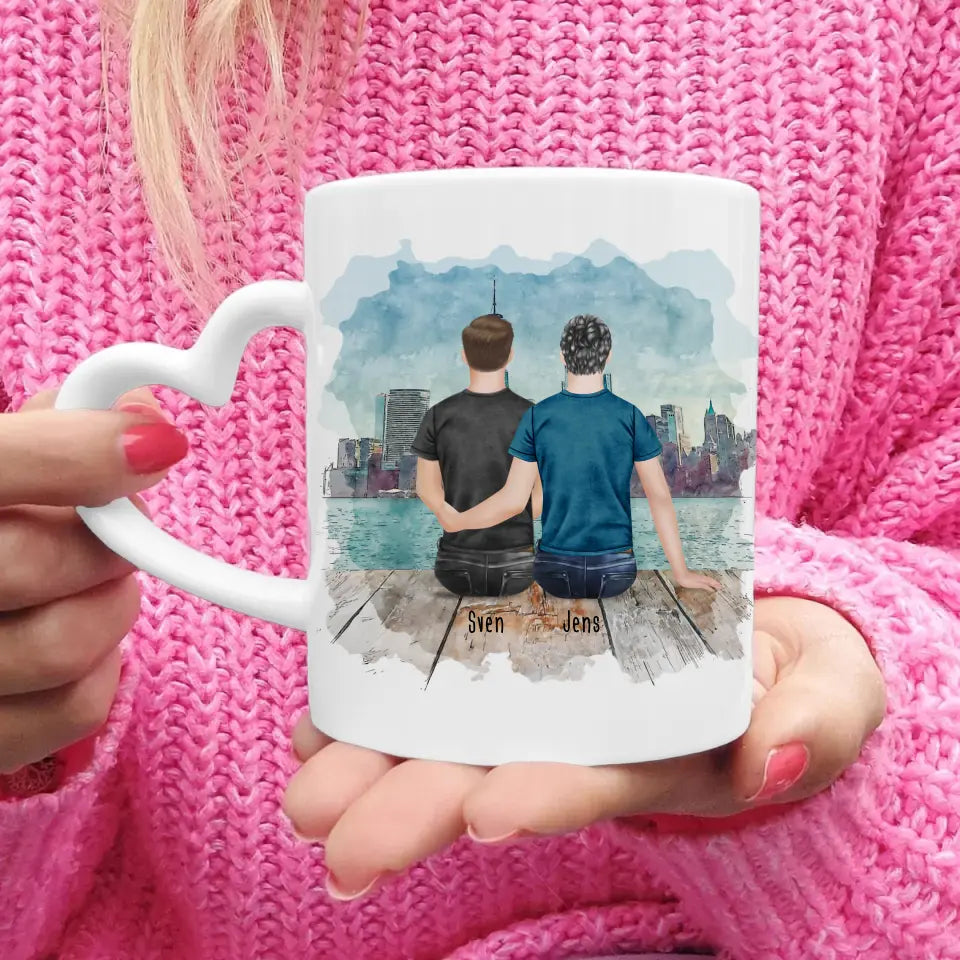 Personalisierte Tasse mit Bruder (2 Brüder)