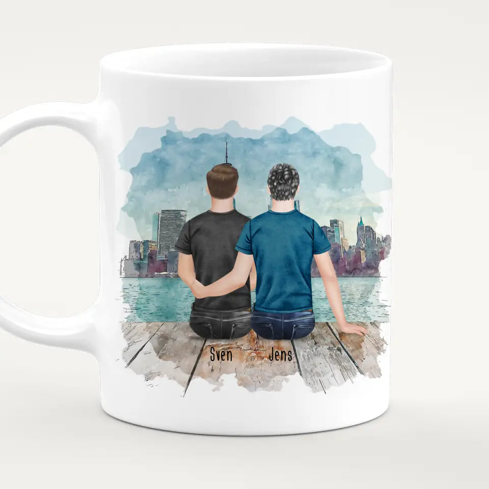 Personalisierte Tasse mit Bruder (2 Brüder)