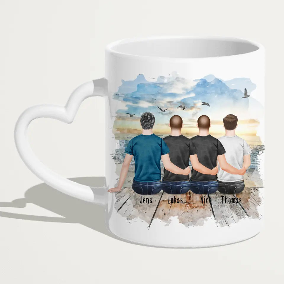 Personalisierte Tasse mit Bruder (4 Brüder)