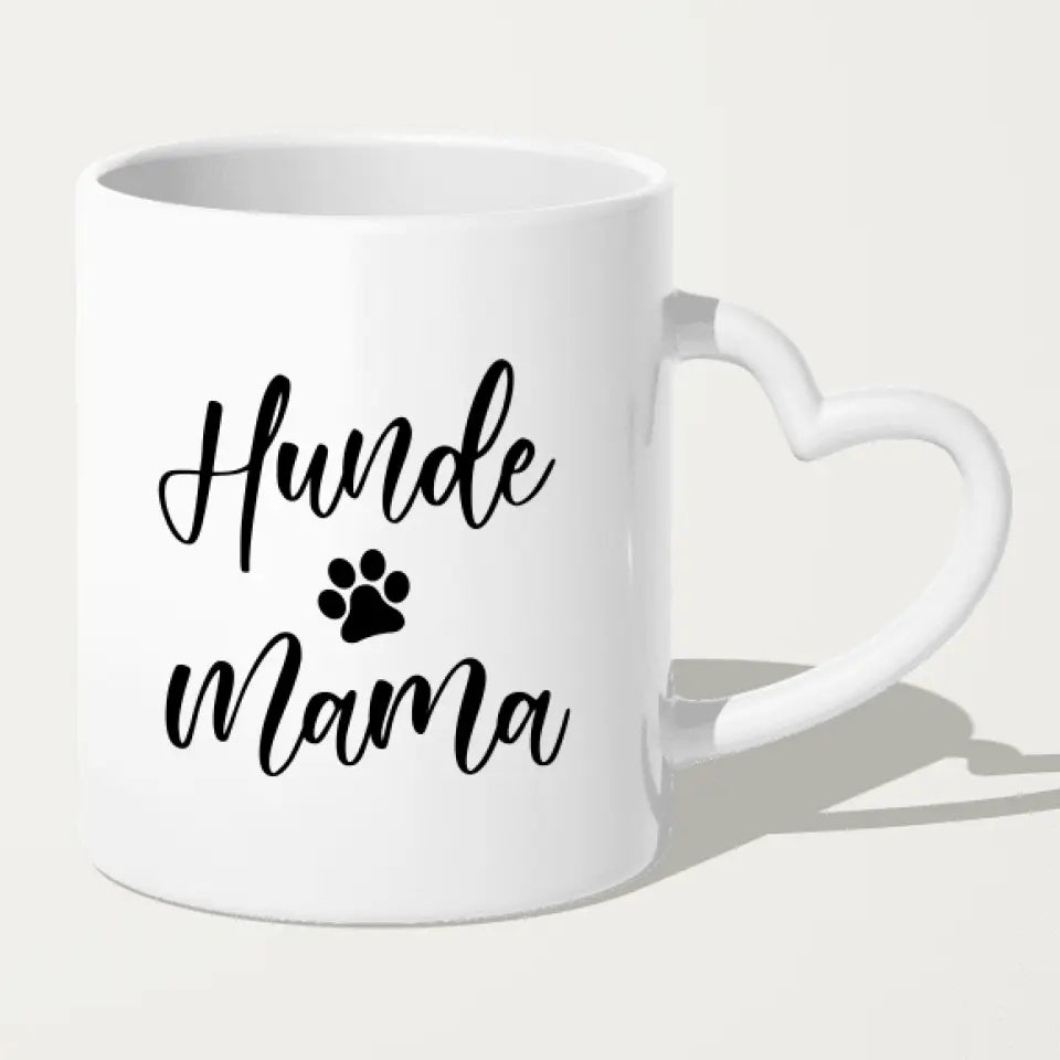 Personalisierte Tasse mit Hund und Frau (1 Hund + 1 Frau)