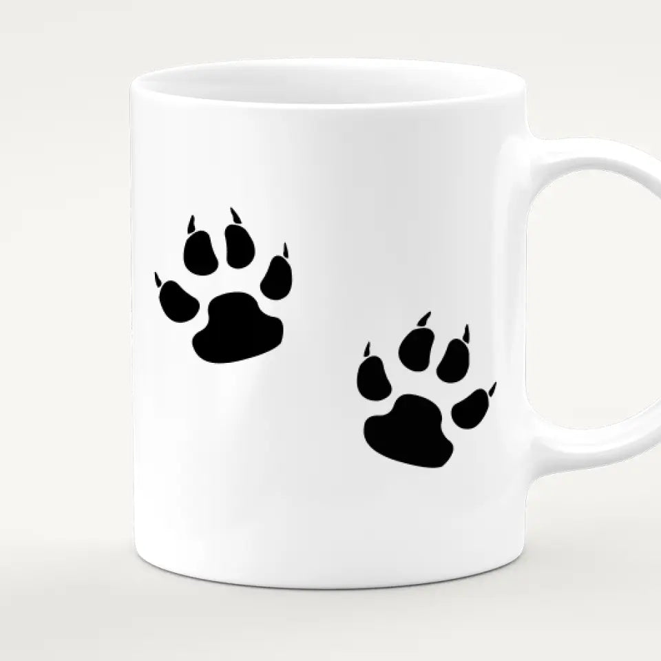 Personalisierte Tasse mit Pärchen und 1 Katze