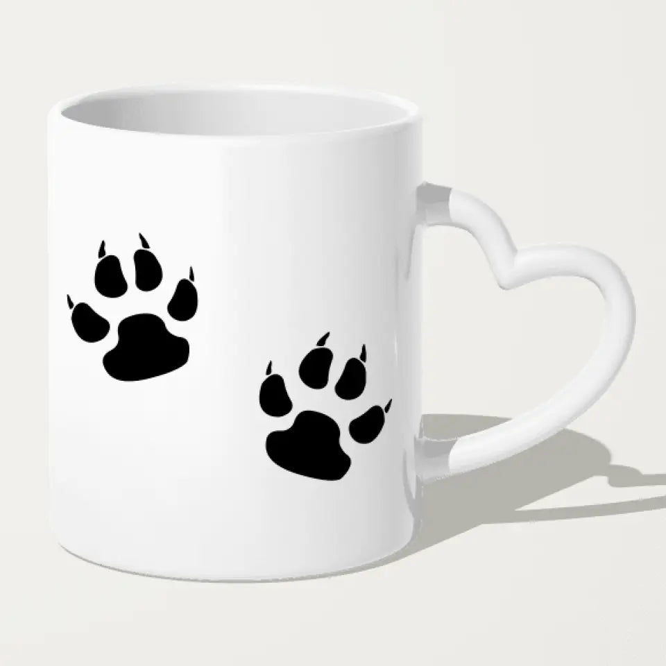 Personalisierte Tasse mit Pärchen und 2 Katzen