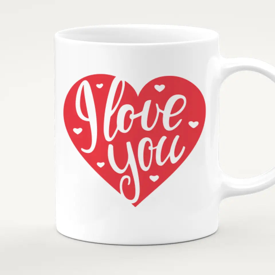 Personalisierte Tasse mit Pärchen und 1 Hund und 1 Katze