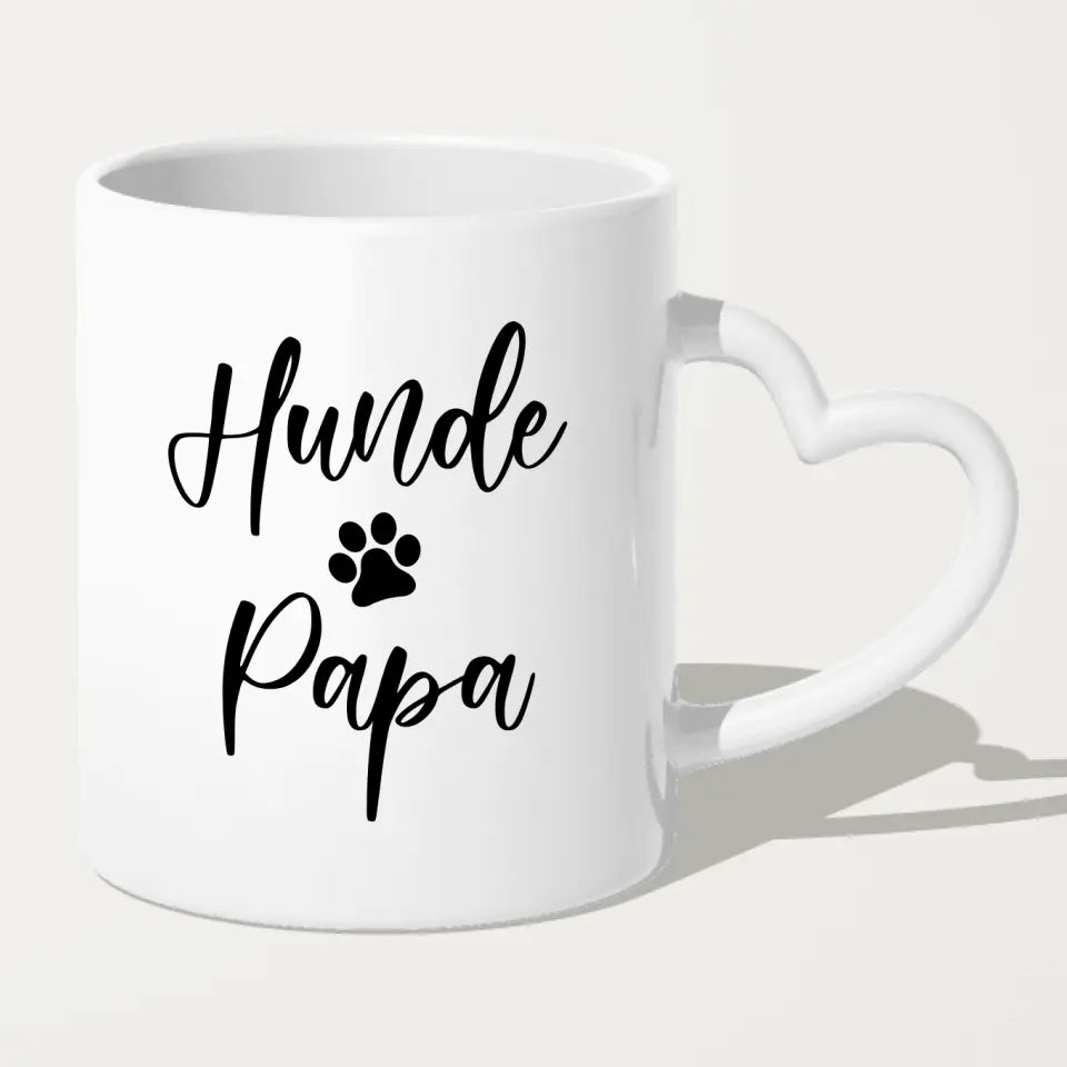 Personalisierte Tasse mit Hund und Mann (1 Hund + 1 Mann)