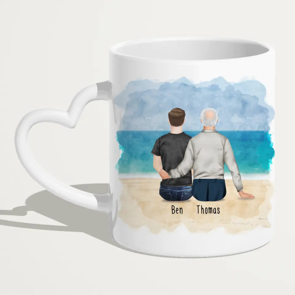 Personalisierte Tasse für Opa (1 Mann + 1 Opa)