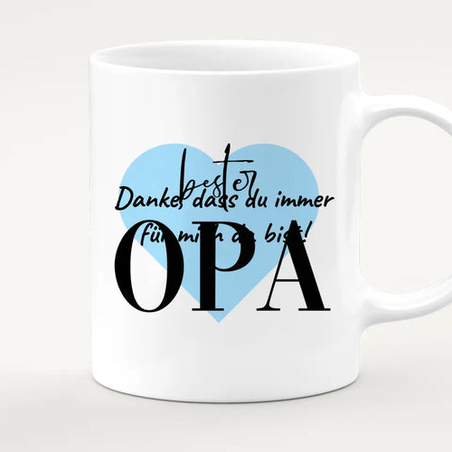 Personalisierte Tasse für Opa (2 Männer + 1 Opa)