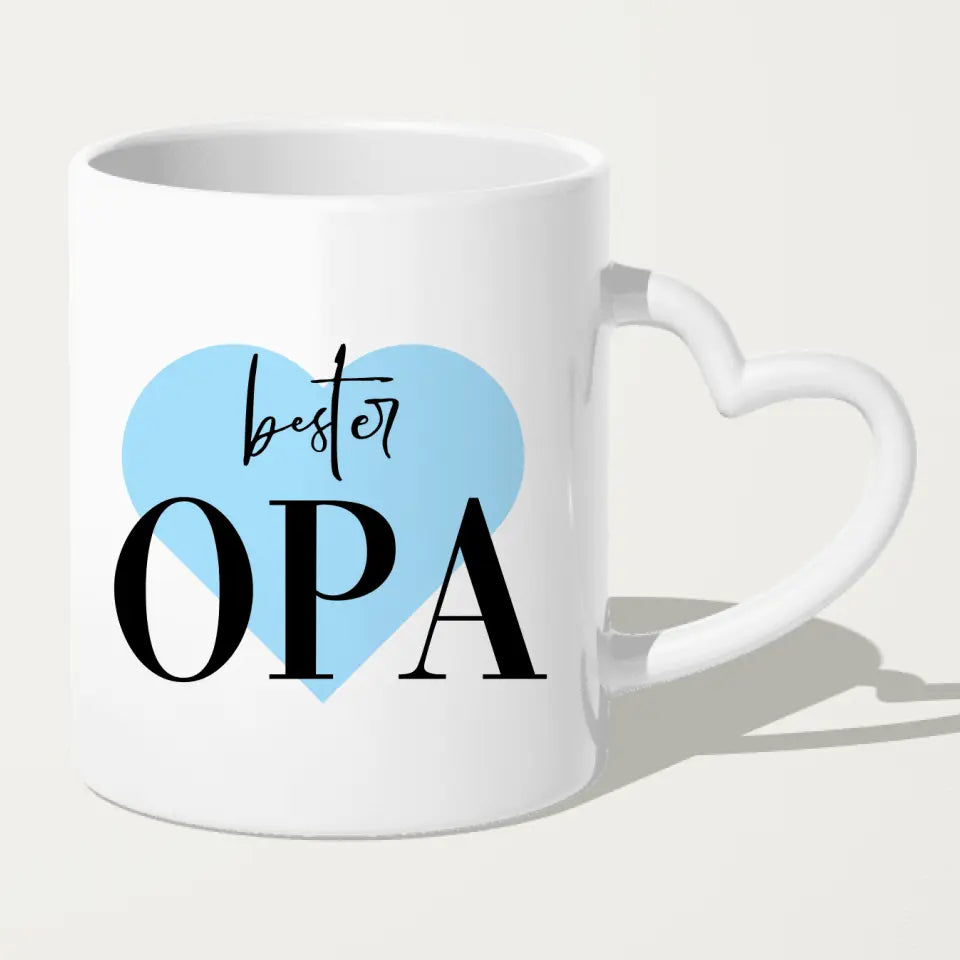 Personalisierte Tasse für Opa (1 Frau + 1 Mann + 1 Opa)