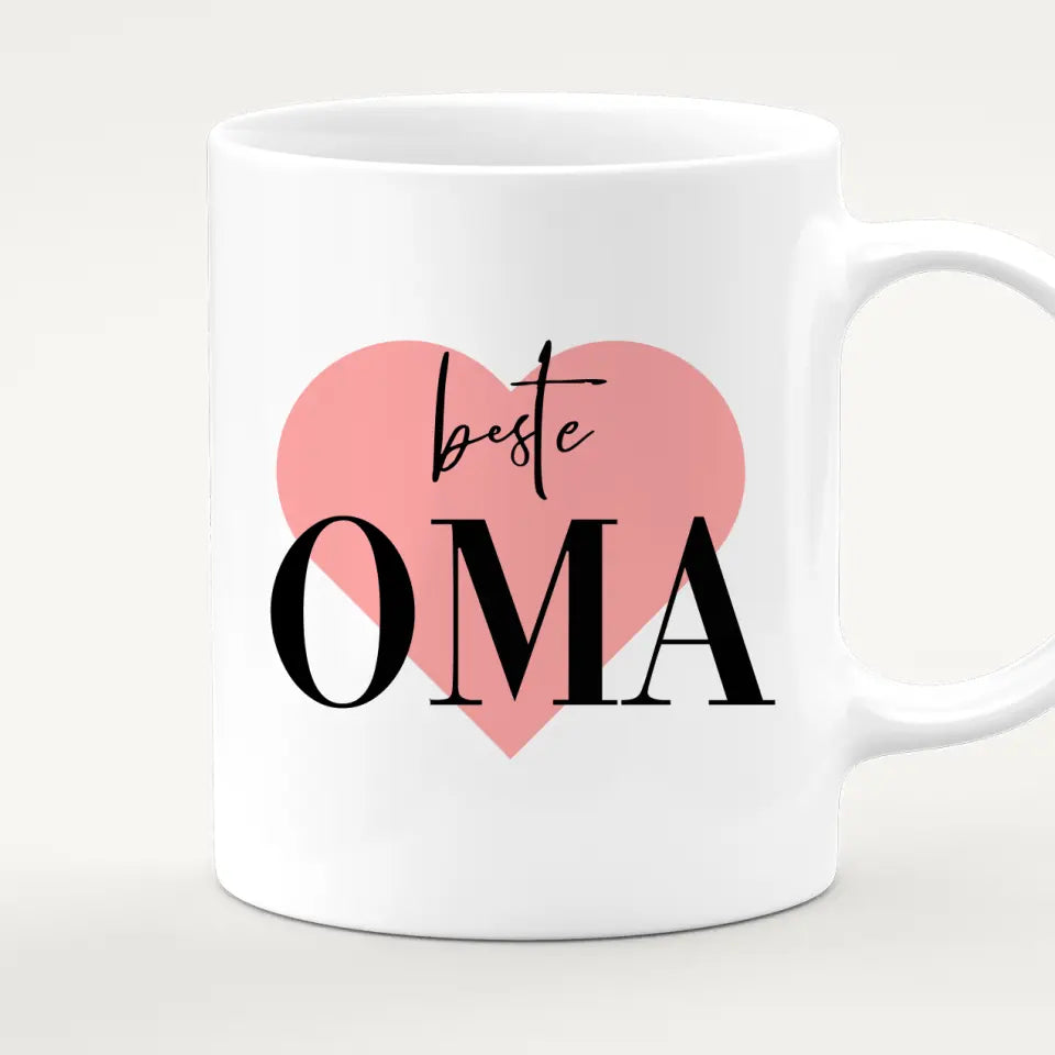 Personalisierte Tasse für Oma (2 Männer + 1 Oma)