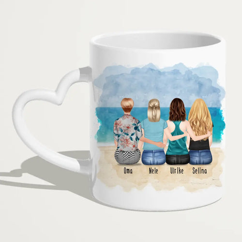 Personalisierte Tasse für Oma (3 Frauen + 1 Oma)