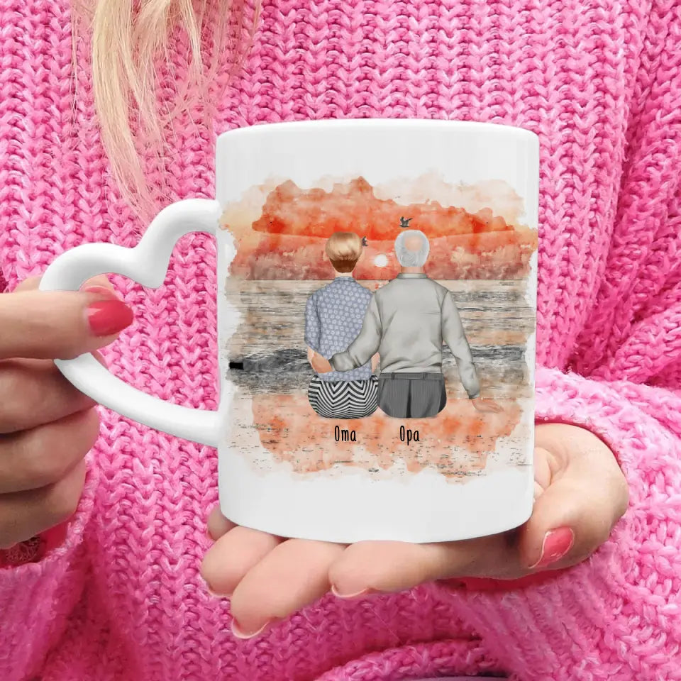 Personalisierte Tasse mit Oma und Opa