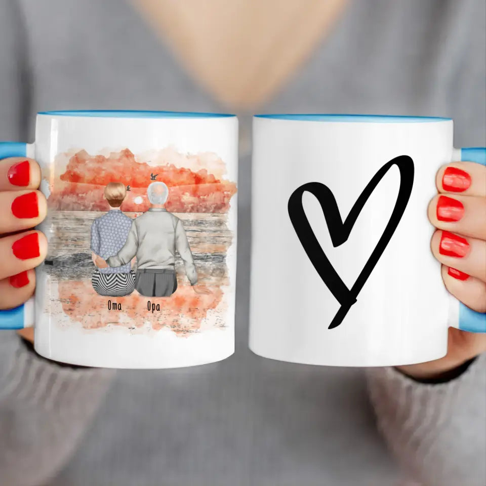 Personalisierte Tasse mit Oma und Opa