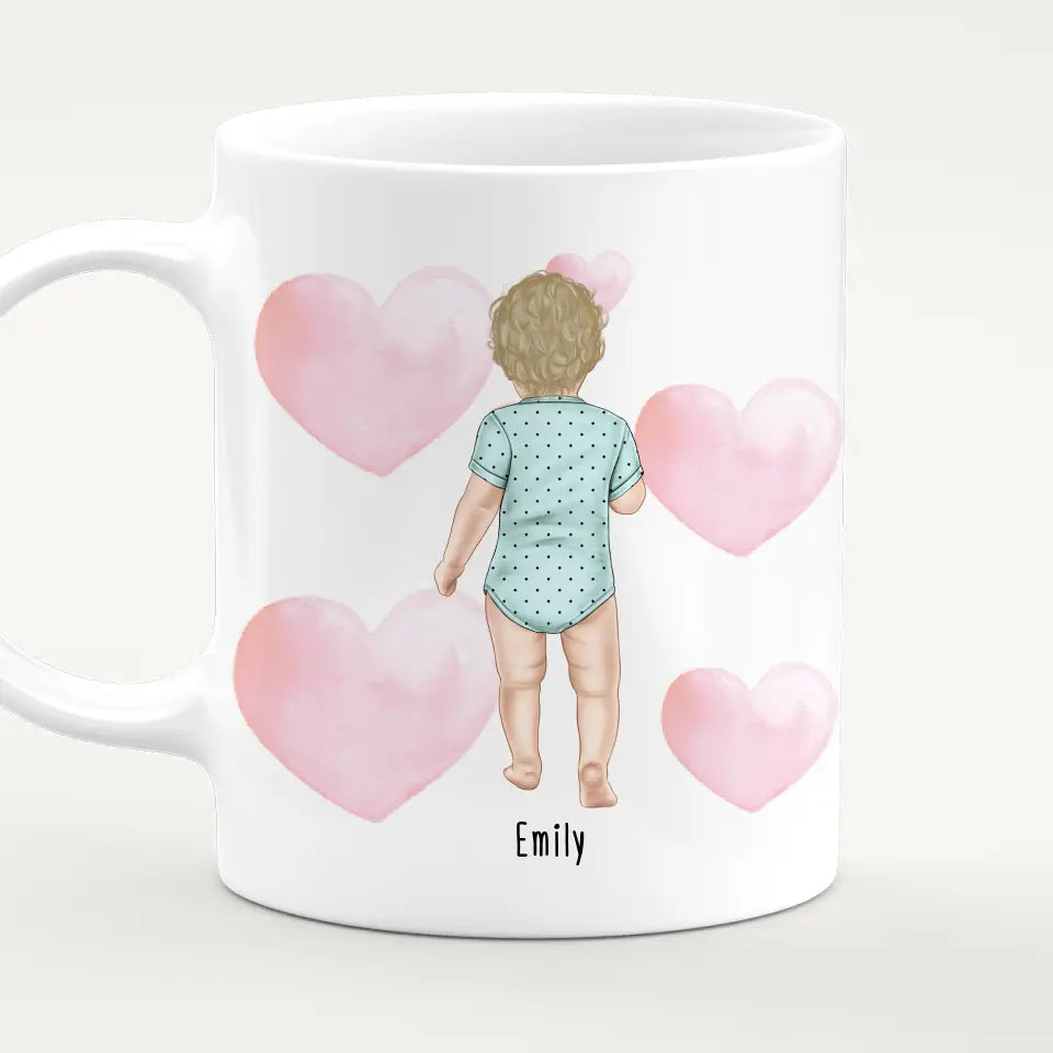 Personalisierte Tasse mit 1 Baby (stehend)