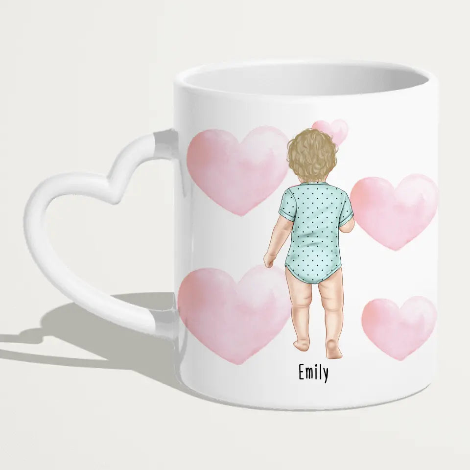 Personalisierte Tasse mit 1 Baby (stehend)